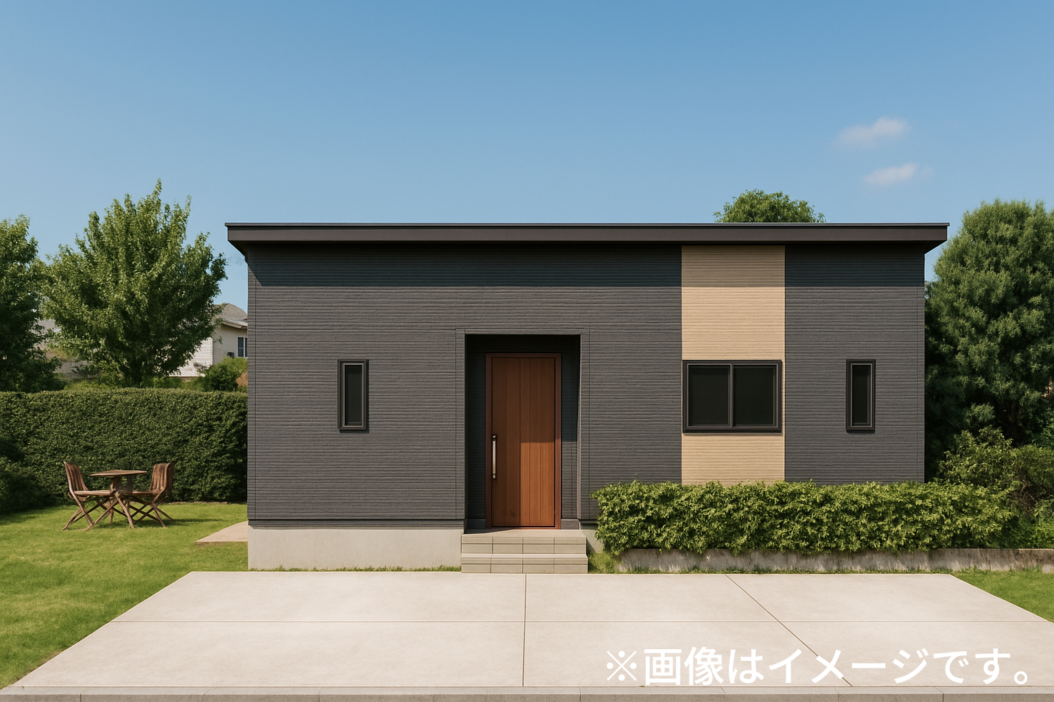 センターリビングが家族を結ぶ平屋の家