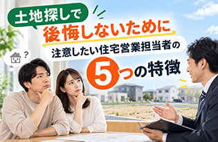 土地探しで後悔しないために｜注意したい住宅営業担当者の5つの特徴